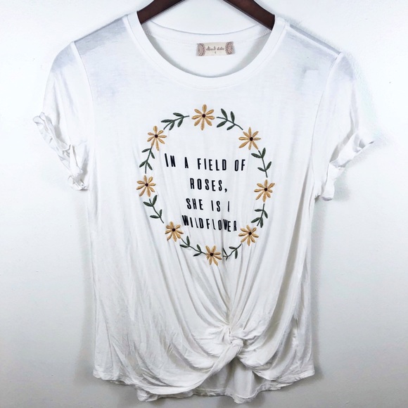 Altar'd State Tops - ALTAR’D STATE Wildflower Embroidered Graphic Tee